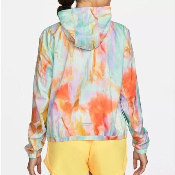 Nike DM7711-379 Women's Sz M Multicolor Tie Dye Lightweight Running Jacket - Picture 2 of 16
